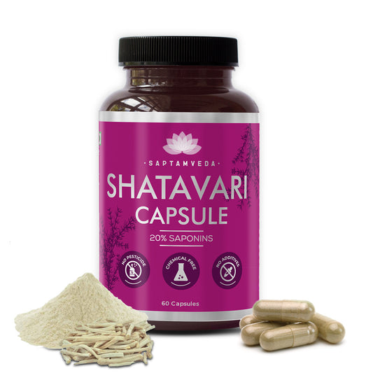 Natural Shatavari Capsules - Hormonal Balance & Women's Health, 60 Capsules