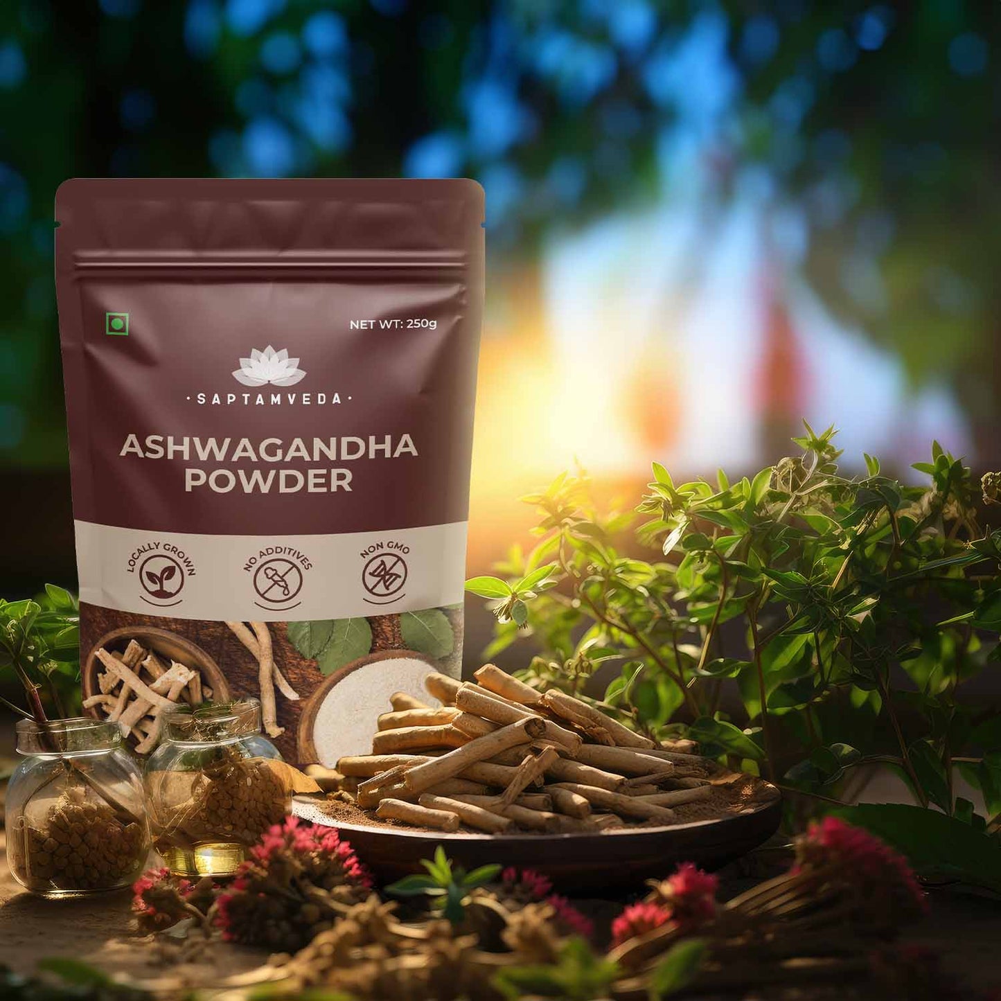 Organic Ashwagandha Powder - Natural Stress Relief & Vitality Boost, 250g (2 Pack)