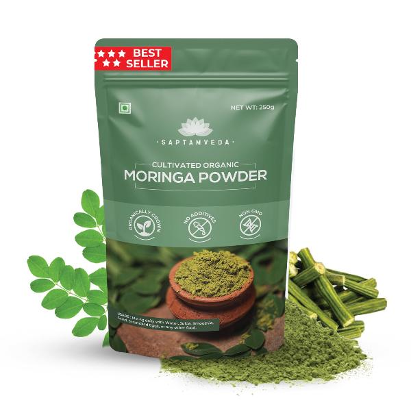 Saptamveda Organic Moringa Leaf Powder - Metabolism & Energy Support