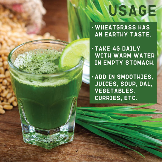 wheatgrass powder with water - juice