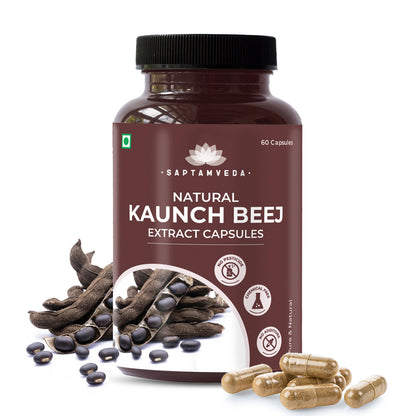 Saptamveda Natural Kaunch Beej Extract Capsules
