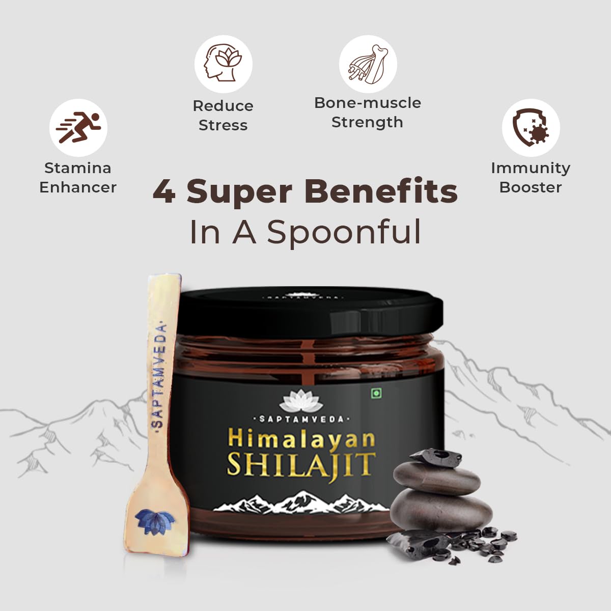 100% Pure Himalayan Shilajit - Natural Strength, Stamina & Power Booster