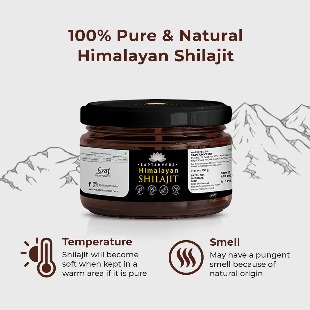 100% Pure Himalayan Shilajit - Natural Strength, Stamina & Power Booster