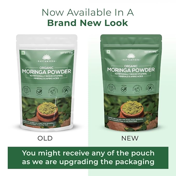 Organic Moringa Leaf Powder 150gms & Organic Wheatgrass Powder 100gms | Pack of 2 |