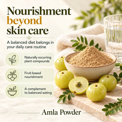 Saptamveda Amla Powder – Natural Indian Gooseberry Powder for Daily Nutrition, Immunity & Hair Care | 100g Composite Tin