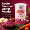 Saptamveda ABC Powder (Apple Beetroot Carrot) – Natural Fruit & Vegetable Blend for Daily Nutrition, Skin Glow & Wellness | 100g Composite Tin