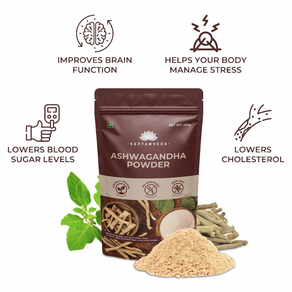 Organic Ashwagandha Powder - Natural Stress Relief & Vitality Boost, 2 ...