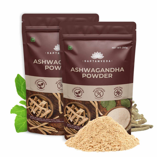 Organic Ashwagandha Powder - Natural Stress Relief & Vitality Boost, 250g (2 Pack)