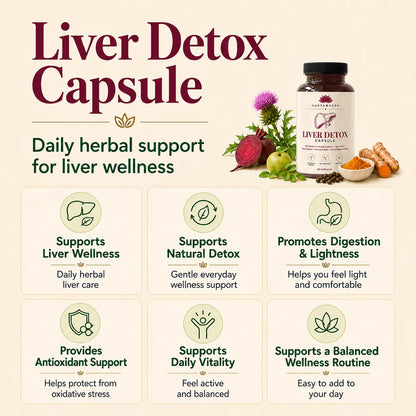 Saptamveda Liver Detox Capsules – Herbal Wellness Supplement for Daily Digestive & Lifestyle Support | 60 Capsules