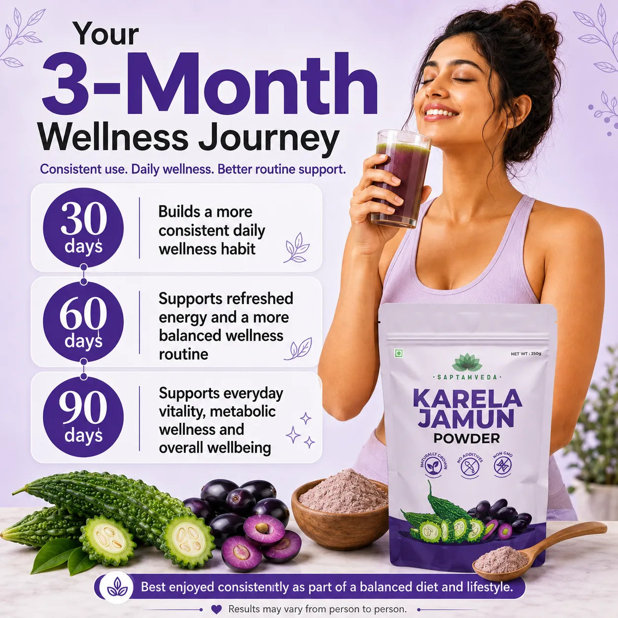 Karela Jamun Powder – Traditional Karela Jamun Blend for Sugar-Conscious Lifestyle | 250g