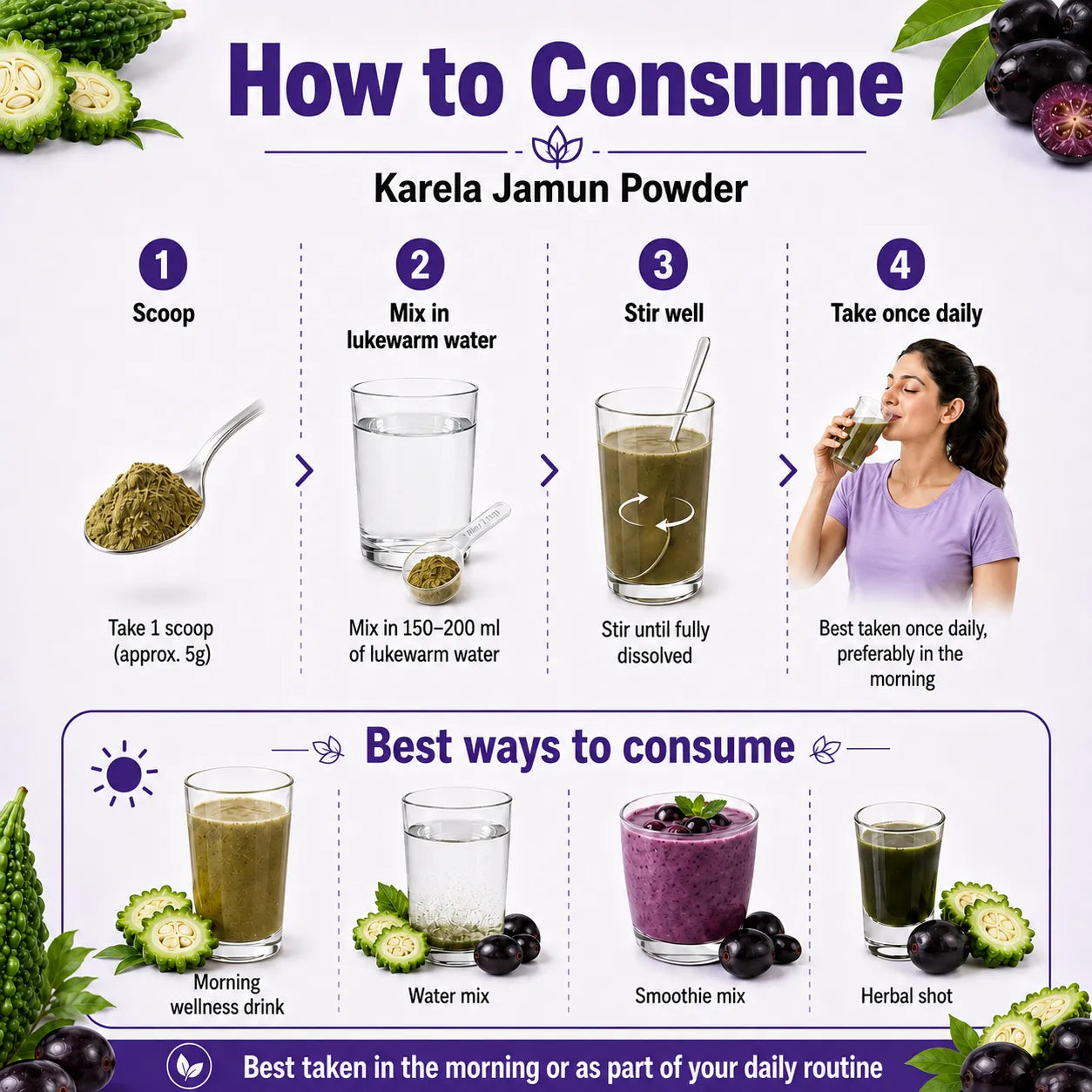 Karela Jamun Powder – Traditional Karela Jamun Blend for Sugar-Conscious Lifestyle | 250g