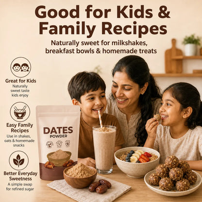 Dates Powder – Natural Sweetener & Sugar Alternative for Babies, Kids & Family | 250g