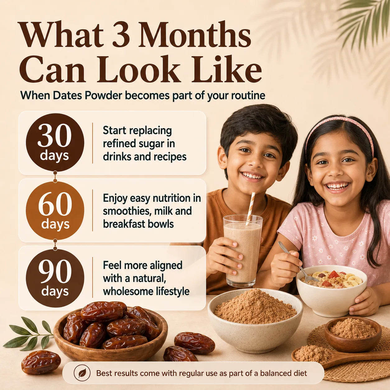 Dates Powder – Natural Sweetener & Sugar Alternative for Babies, Kids & Family | 250g