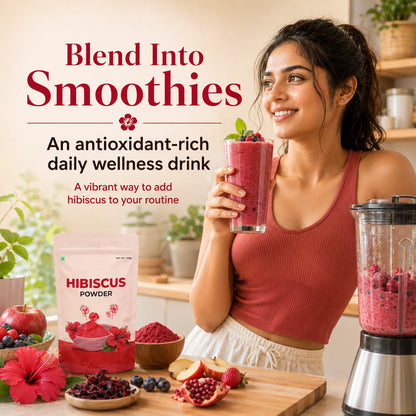 Hibiscus Flower Powder – Natural Flower Powder for Hair, Skin & Wellness Rituals | 250g