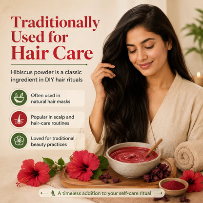 Hibiscus Flower Powder – Natural Flower Powder for Hair, Skin & Wellness Rituals | 250g