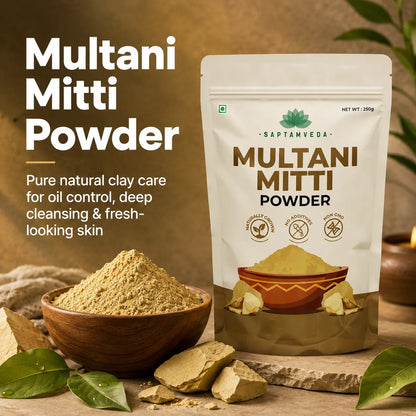 Multani Mitti Powder – Natural Clay Powder for Face Pack, Oil Control & Skin Cleansing | 250g