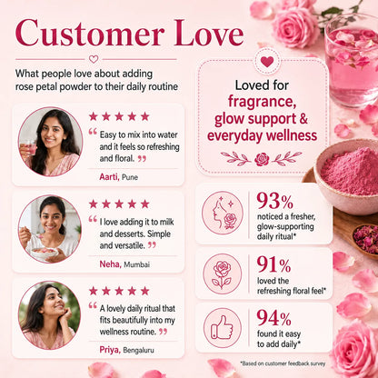 Rose Petal Powder – Natural Flower Powder for Skin, Hair & Self-Care Rituals | 250g