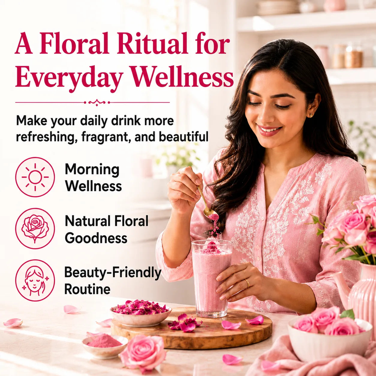 Rose Petal Powder – Natural Flower Powder for Skin, Hair & Self-Care Rituals | 250g