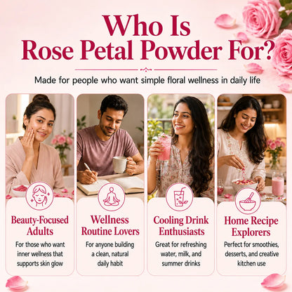 Rose Petal Powder – Natural Flower Powder for Skin, Hair & Self-Care Rituals | 250g