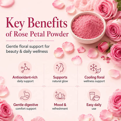 Rose Petal Powder – Natural Flower Powder for Skin, Hair & Self-Care Rituals | 250g