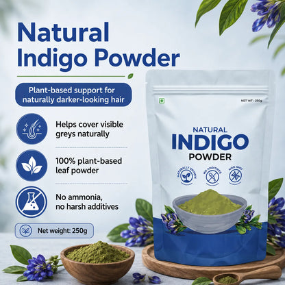 Indigo Powder – Natural Hair Colour Powder for Herbal Hair Dye Rituals | 250g