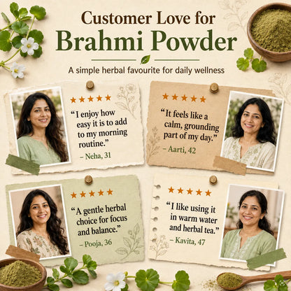 Saptamveda Brahmi Powder – Traditional Herbal Powder for Daily Wellness & Mindful Living