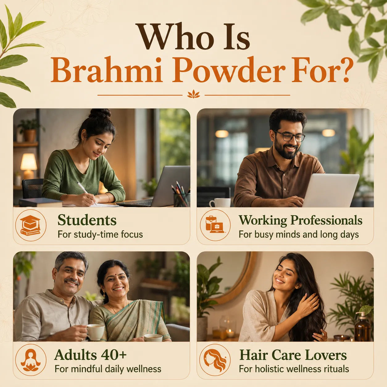 Saptamveda Brahmi Powder – Traditional Herbal Powder for Daily Wellness & Mindful Living
