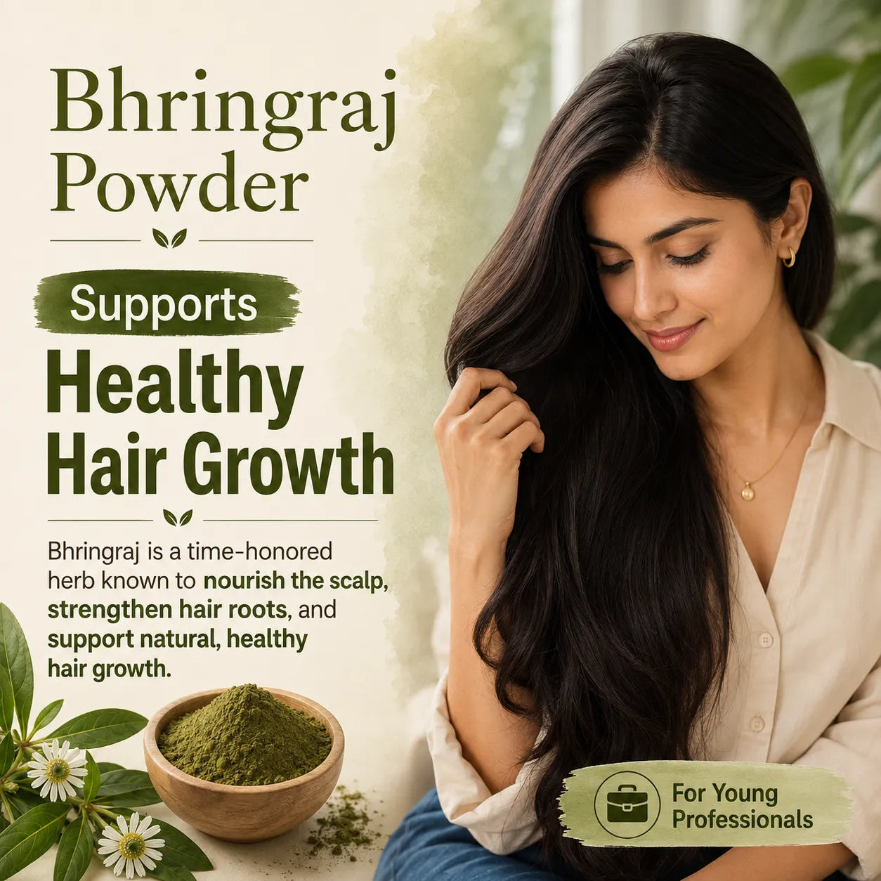 Bhringraj Powder – Traditional Herbal Hair Care Powder for Scalp & Hair Rituals | 250g