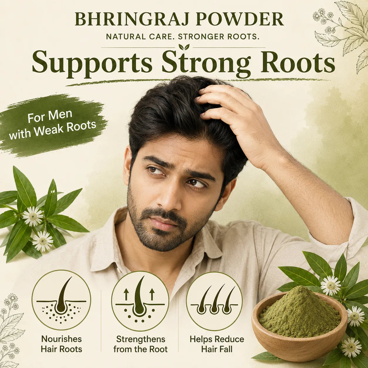 Bhringraj Powder – Traditional Herbal Hair Care Powder for Scalp & Hair Rituals | 250g