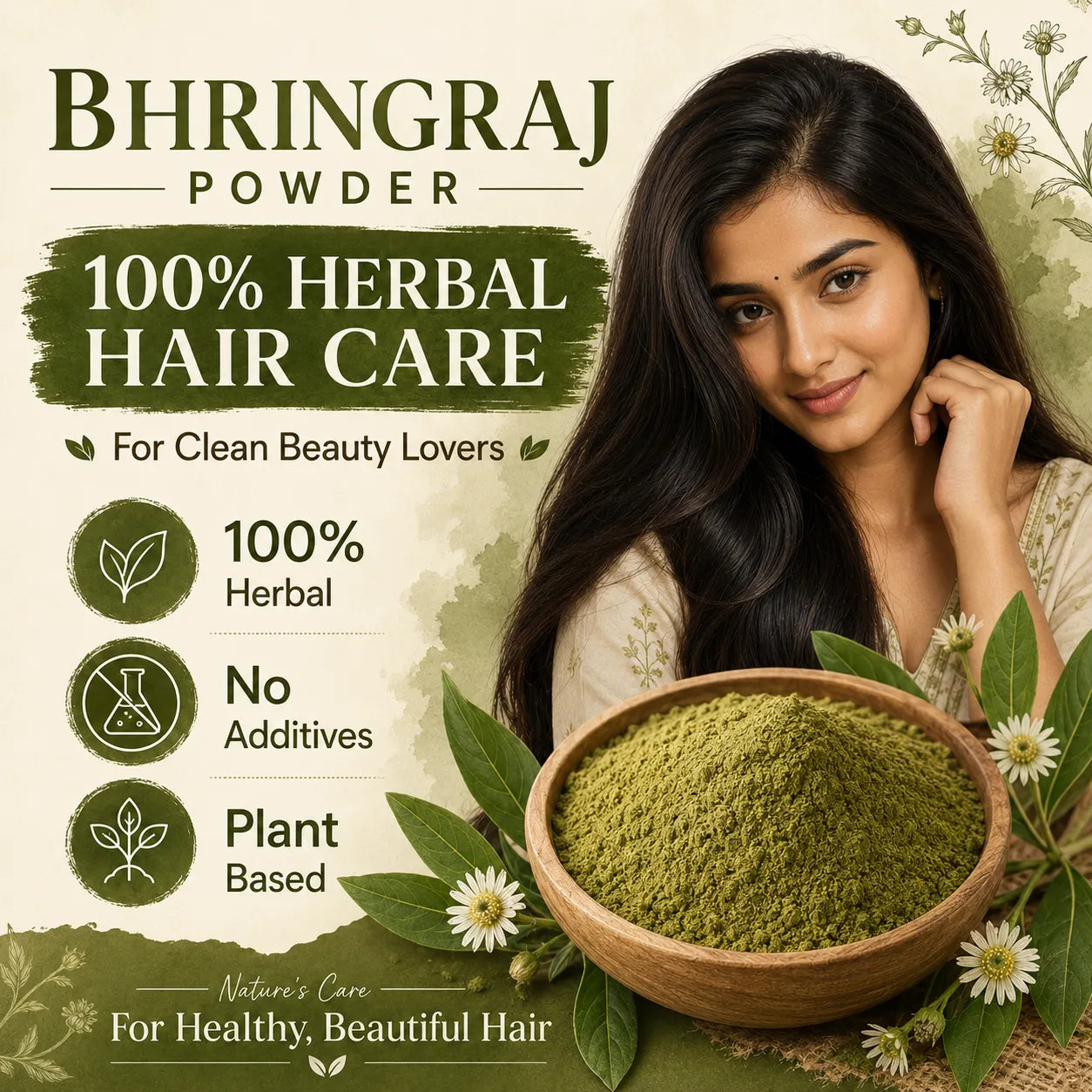 Bhringraj Powder – Traditional Herbal Hair Care Powder for Scalp & Hair Rituals | 250g