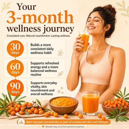 Saptamveda Sea Buckthorn Pulp | Himalayan Superfruit for Skin, Immunity & Energy