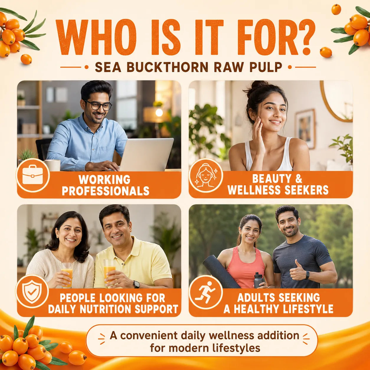 Saptamveda Sea Buckthorn Pulp | Himalayan Superfruit for Skin, Immunity & Energy