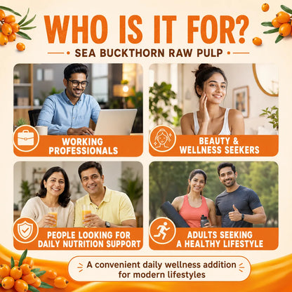 Saptamveda Sea Buckthorn Pulp | Himalayan Superfruit for Skin, Immunity & Energy