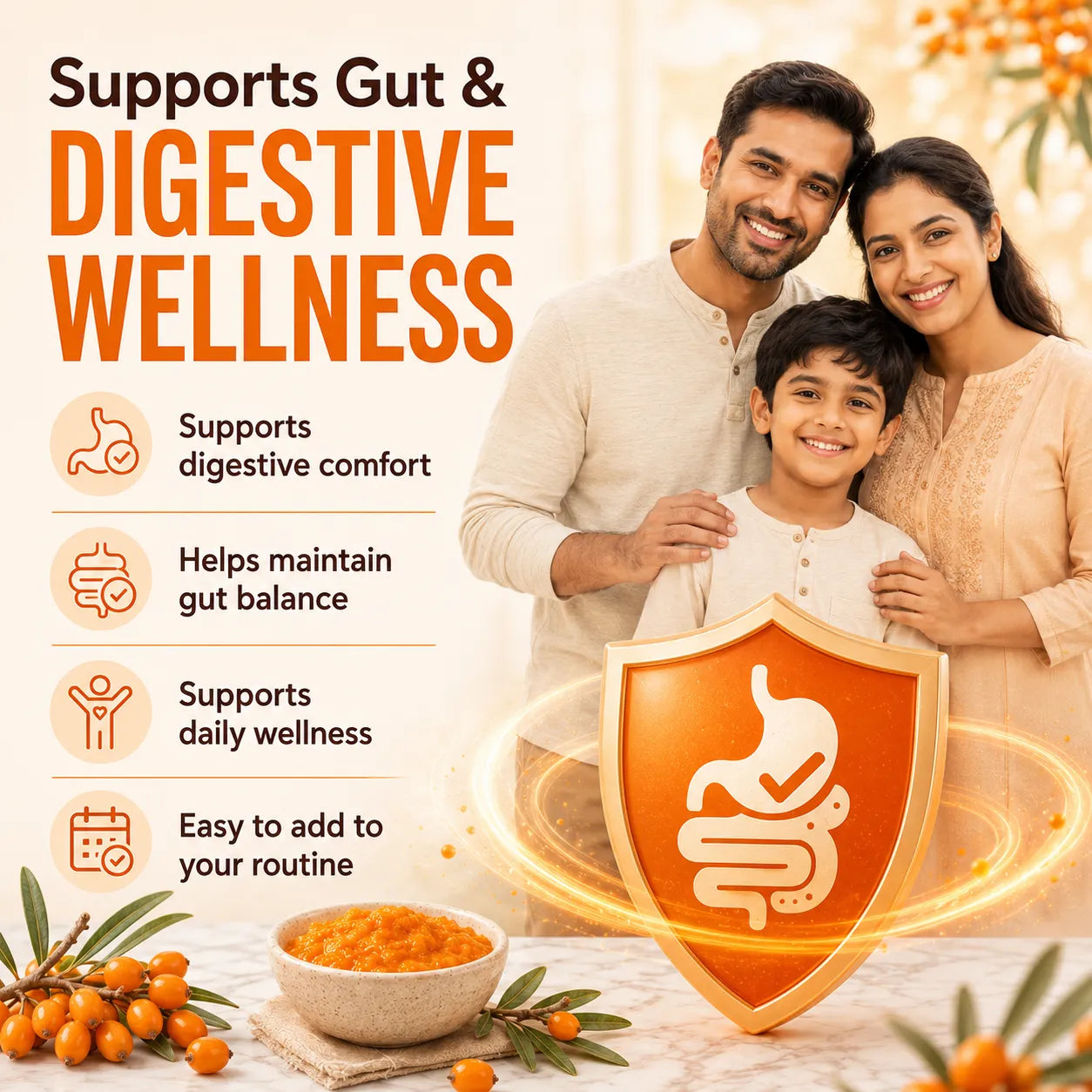 Saptamveda Sea Buckthorn Pulp | Himalayan Superfruit for Skin, Immunity & Energy