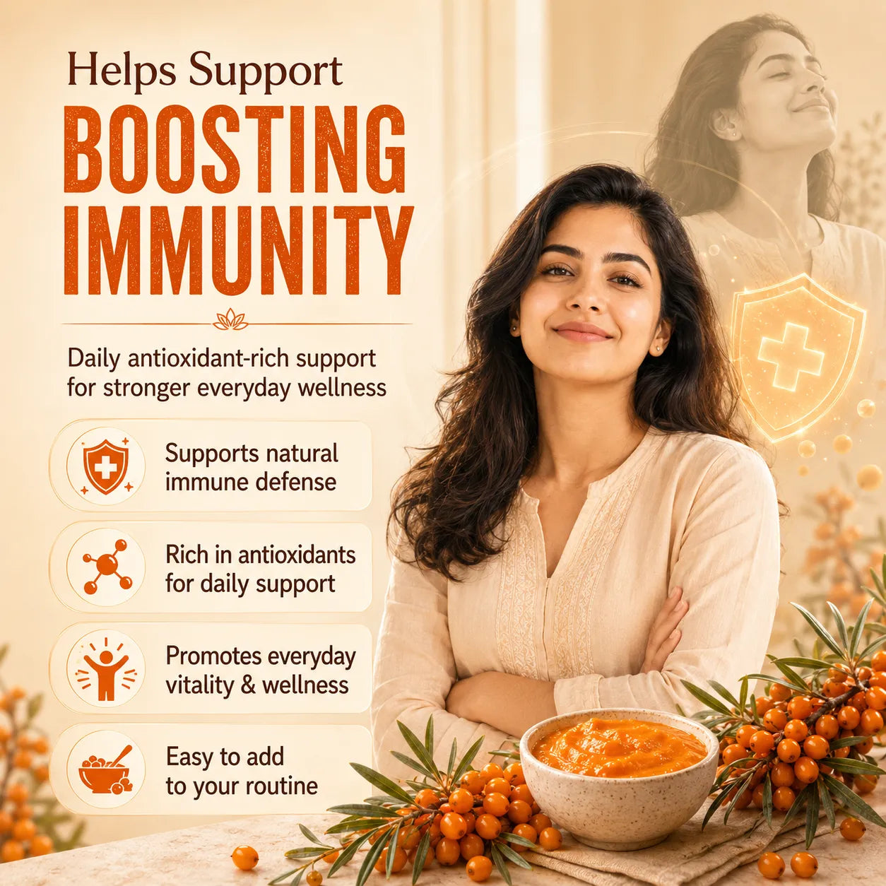 Saptamveda Sea Buckthorn Pulp | Himalayan Superfruit for Skin, Immunity & Energy