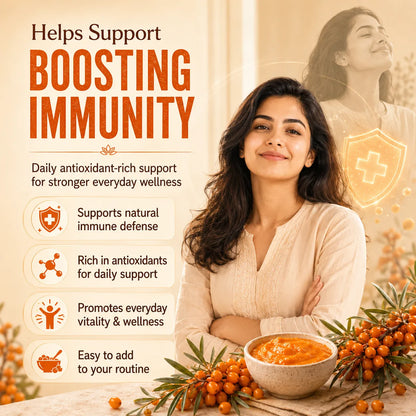 Saptamveda Sea Buckthorn Pulp | Himalayan Superfruit for Skin, Immunity & Energy