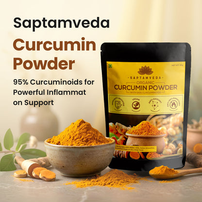 Premium Curcumin Powder - 95% Curcuminoids for Inflammation & Joint Health, 50g