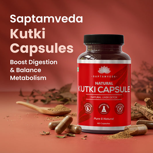 Natural Kutki Capsules - Liver Detox & Digestive Health Support, 60 Capsules