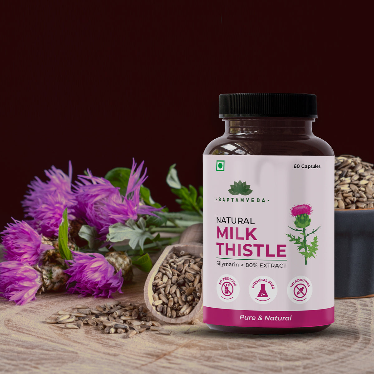 Milk Thistle Extract with 800mg of Silymarin for healthy Liver