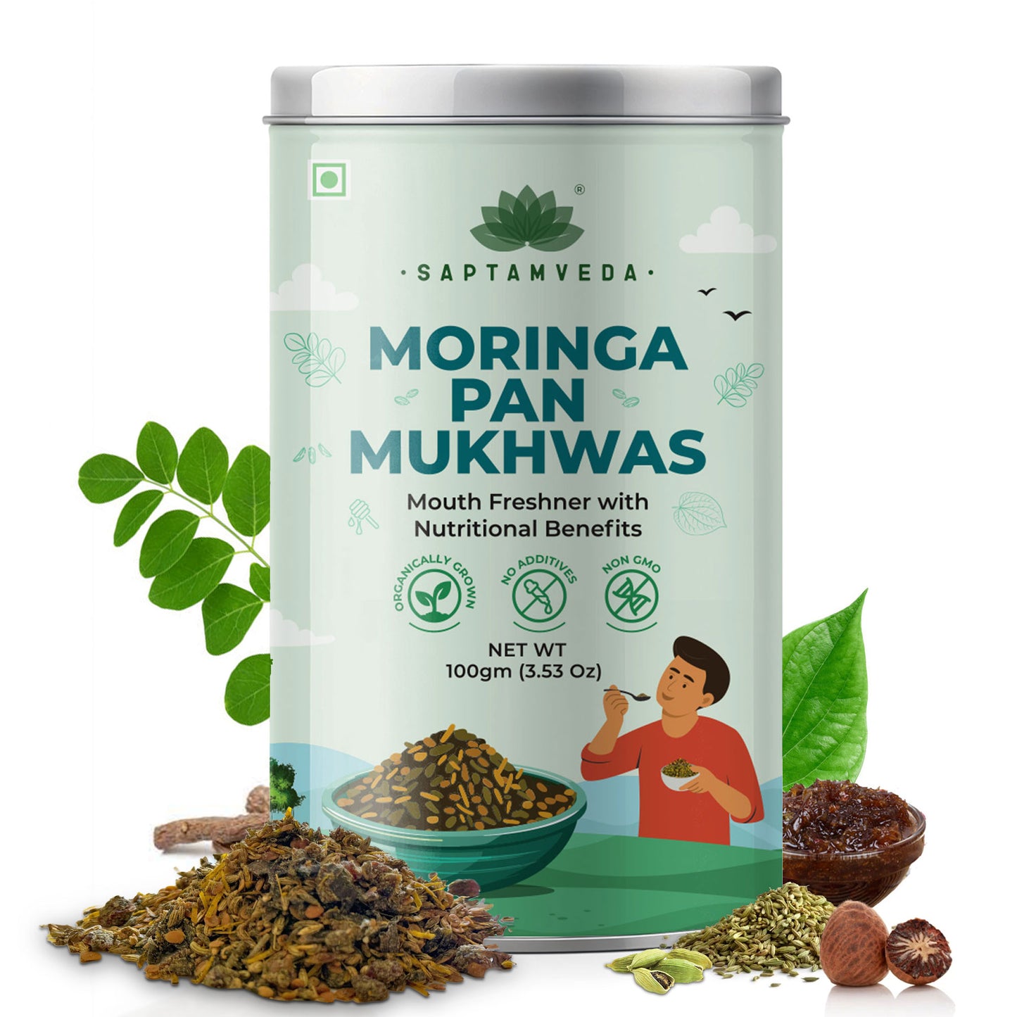 Saptamveda Moringa Pan Mukhwas – Refreshing Digestive Mouth Freshener