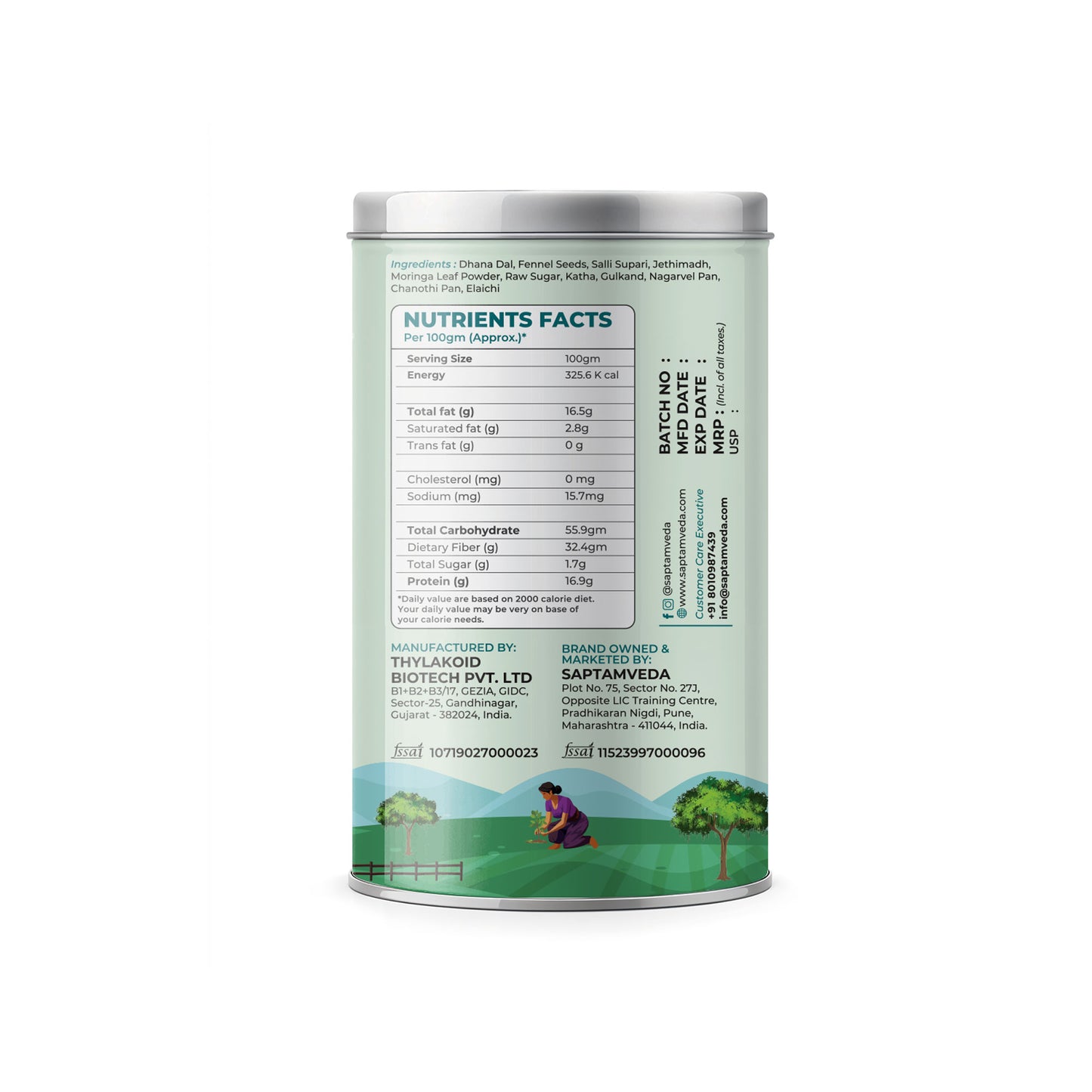 Saptamveda Moringa Pan Mukhwas – Refreshing Digestive Mouth Freshener