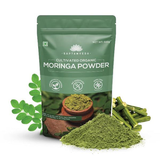 Saptamveda Organic Moringa Leaf Powder - Metabolism & Energy Support