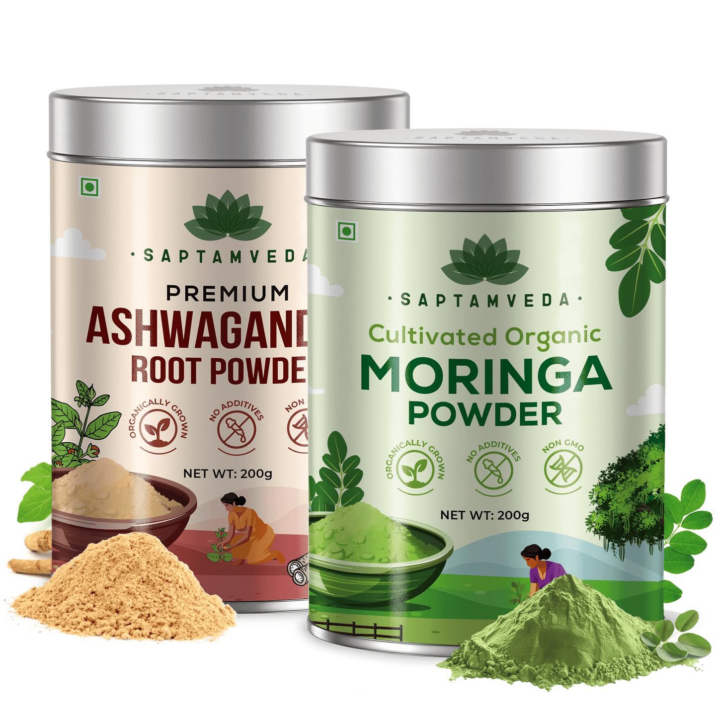 Moringa & Ashwagandha Tin Combo
