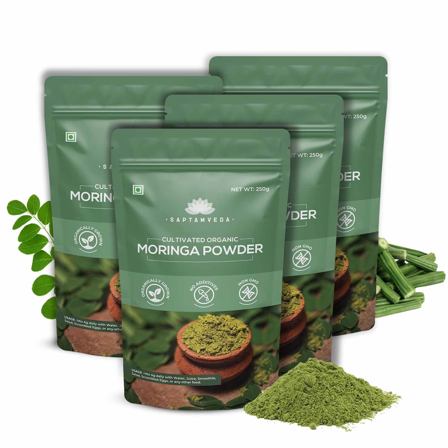 Buy Organic Moringa Powder Online – Saptamveda