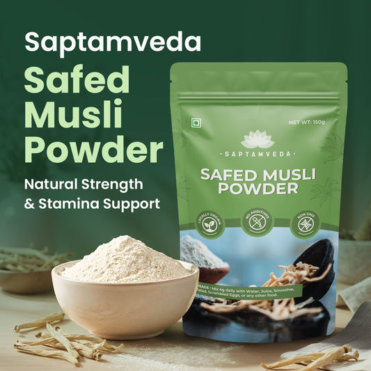 Premium Safed Musli Powder - Natural Energy & Vitality Booster, 150g