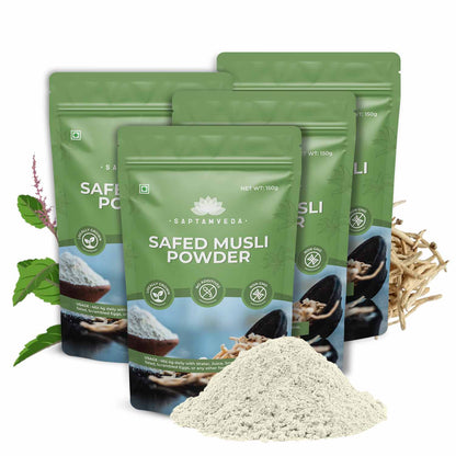 Premium Safed Musli Powder - Natural Energy & Vitality Booster, 150g