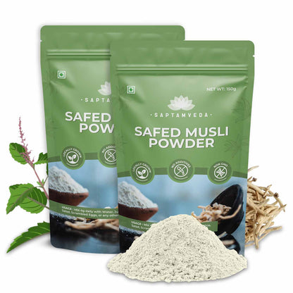 Premium Safed Musli Powder - Natural Energy & Vitality Booster, 150g