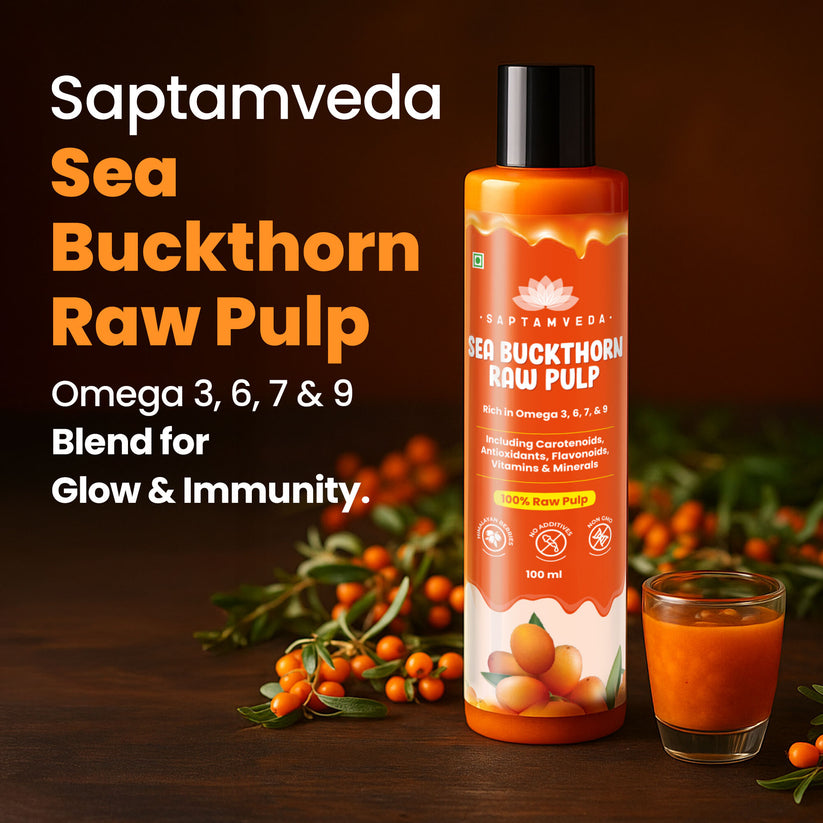 Saptamveda Sea Buckthorn Pulp | Himalayan Superfruit for Skin, Immunit