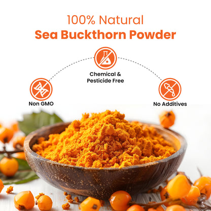 Saptamveda Organic Sea Buckthorn Powder | Himalayan Superberry for Immunity, Skin & Heart Health