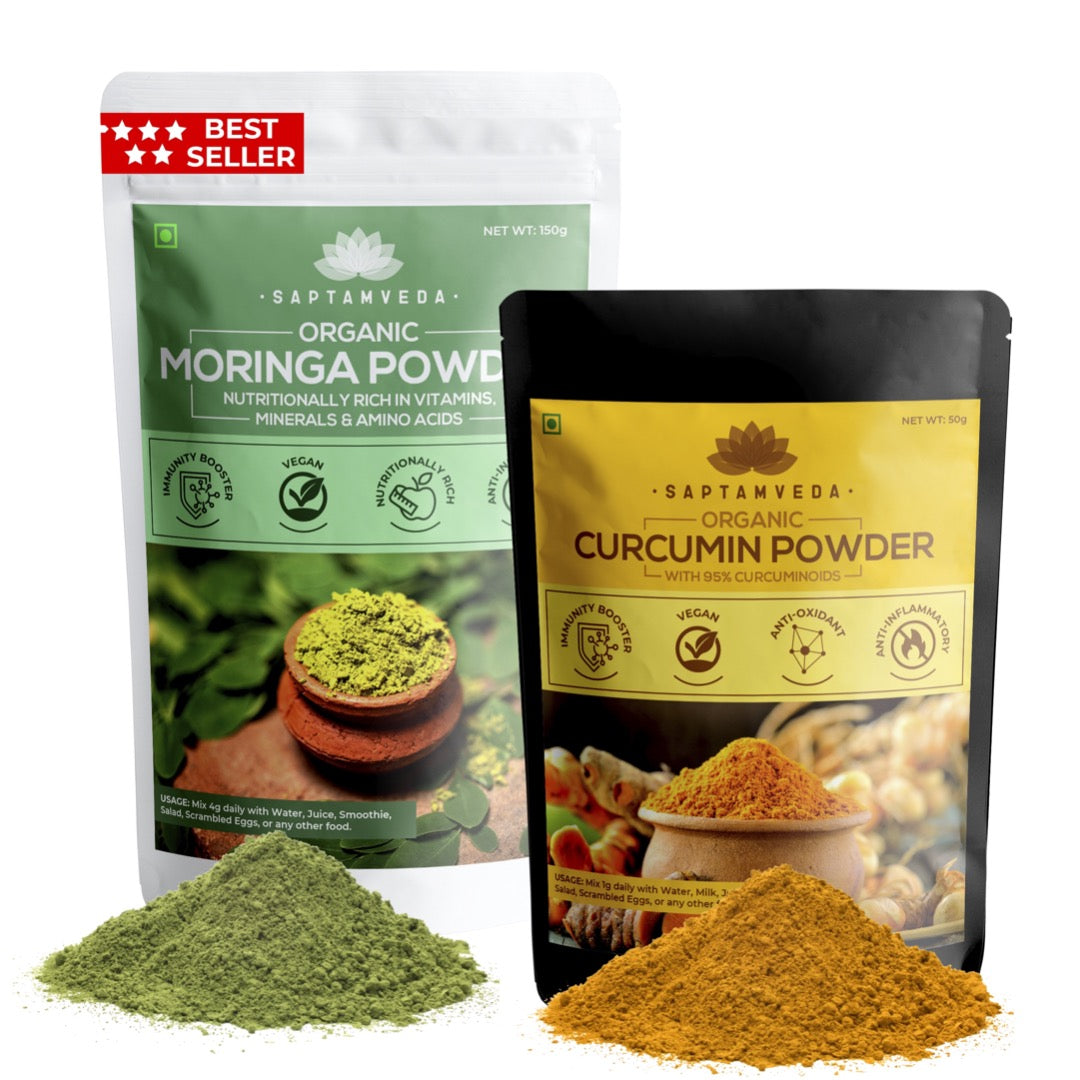 Organic Moringa Powder 150 gms & Organic Curcumin Herbal Powder 50gms